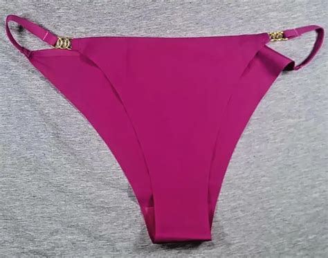 Shiny Second Skin Satin Hot Pink String Bikini Panties Sz M 6 Nwot Sexy Hot 1977 Picclick