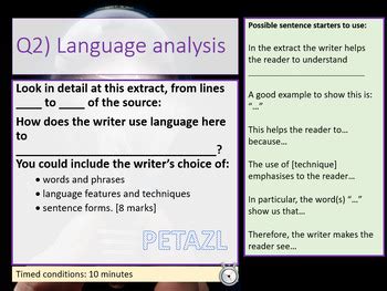 Terms in this set (12). AQA English Language Paper 1 Revision by ECPublishing | TpT