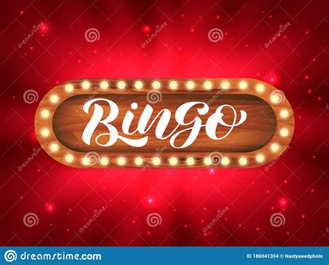 Bingo Brush Lettering Vector Stock Illustration For Banner Stock