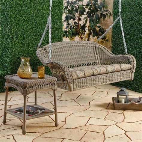 Have To Have It Seabrook Resin Wicker Porch Swing With Optional