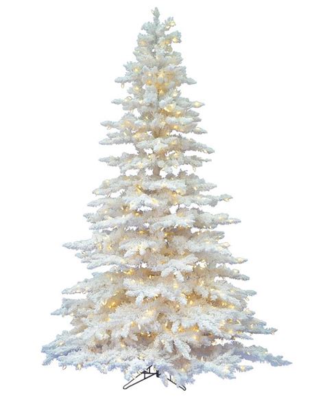 Vickerman 45 Flocked White Spruce Artificial Christmas Tree With 250
