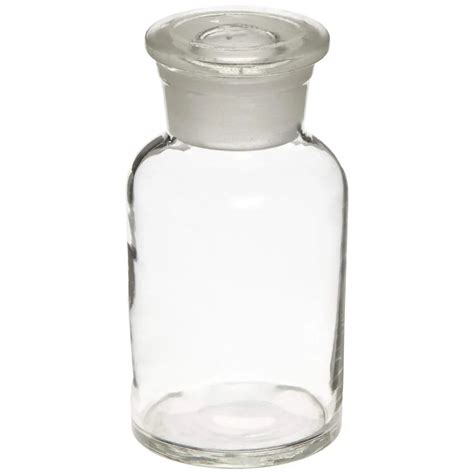 Ml Laboratory Clear Glass Reagent Bottle Wide Mouth Ground Stopper Laboratory Flask In