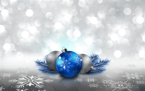 Download Snowflake Silver Blue Christmas Ornaments Holiday Christmas Hd