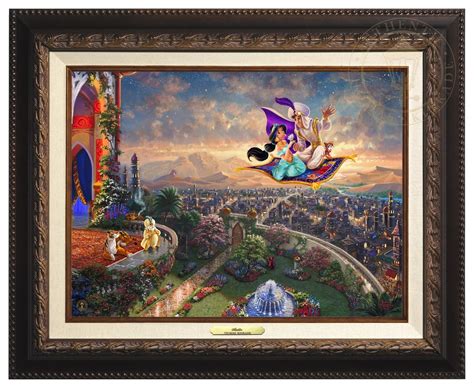 Thomas Kinkade Aladdin Canvas Classic Aged Bronze Frame