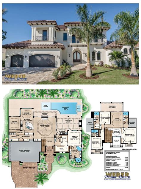 G2 3881 Bonaire Two Story Waterfront House Plan With 3881 Square