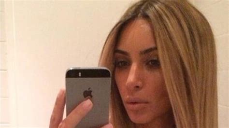 Did Kim Kardashian Show Off Nipple In Blonde Wig Selfie