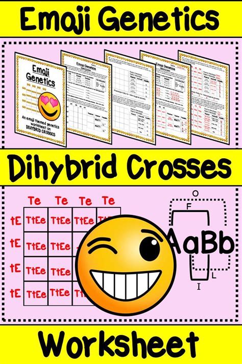 Each of these genes contain the code for certain characteristics. Emoji Dihybrid Cross Worksheet - Emoji Genetics Double ...