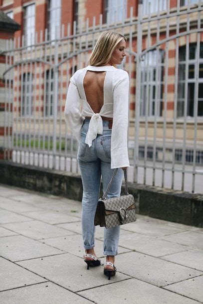 Top Tumblr Open Back Backless Backless Top White Top Long Sleeves