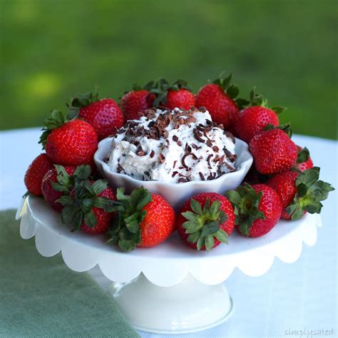 Strawberries Cream With Chocolate Simply Sated