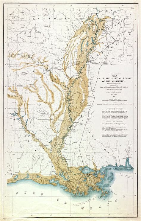 Map Mississippi River 1861 Drawing By Granger Pixels