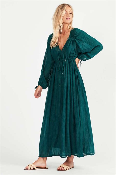 Tigerlily Kynthia Maxi Dress Emerald Dear Blackbird Boutique