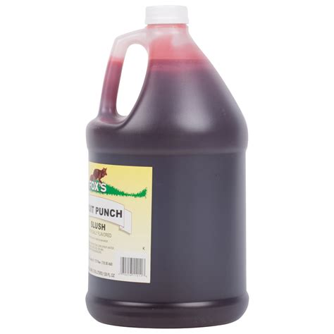 Foxs Fruit Punch Slush Syrup 1 Gallon Container