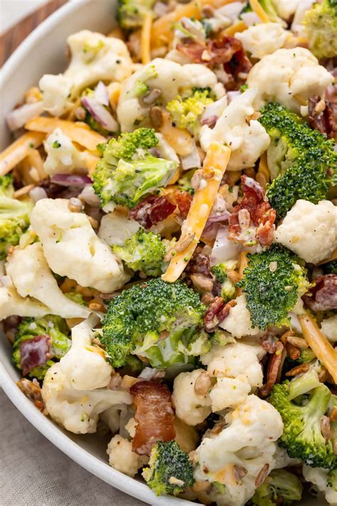 Broccoli Cauliflower Salad With Creamy Dressing 40 Aprons Recipe
