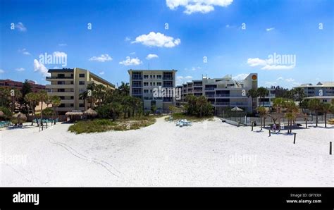 Aerial View Of Siesta Key Beachfront Apartments In Sarasota Fl Stock
