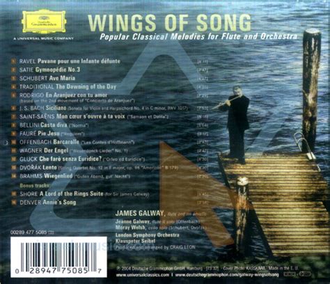 Discover all wings's music connections, watch videos, listen to music, discuss and download. Wings of Song by James Galway