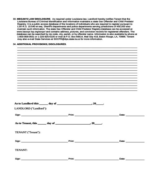 Residential Lease Agreement Louisiana Free Download