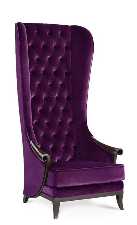 Diners and lunch that last hours won't be a problem anymore ! velvet plum winged chair - Google Search | High back ...