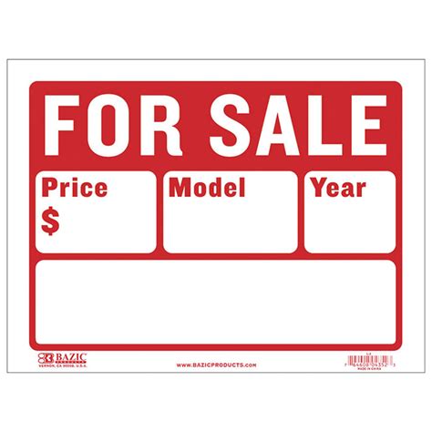 For Sale Signs 2 Line Cheap Plastic Signs Wholesale Bulk Pricing