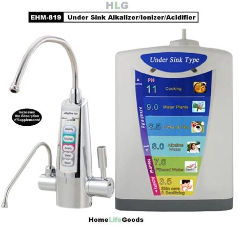 ehm 819 5 plate under counter water ionizer alkalizer and acidifier water ionizer alkaline