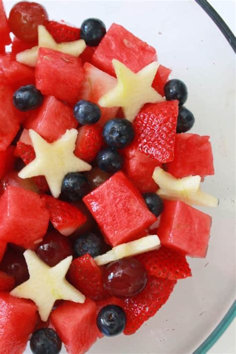 Red White And Blue Fruit Salad Desserts Practically Homemade