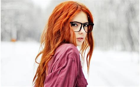 Sexy Redhead With Glasses Babe Female Girl Model Redhead Glasses Hot Hd Wallpaper Peakpx