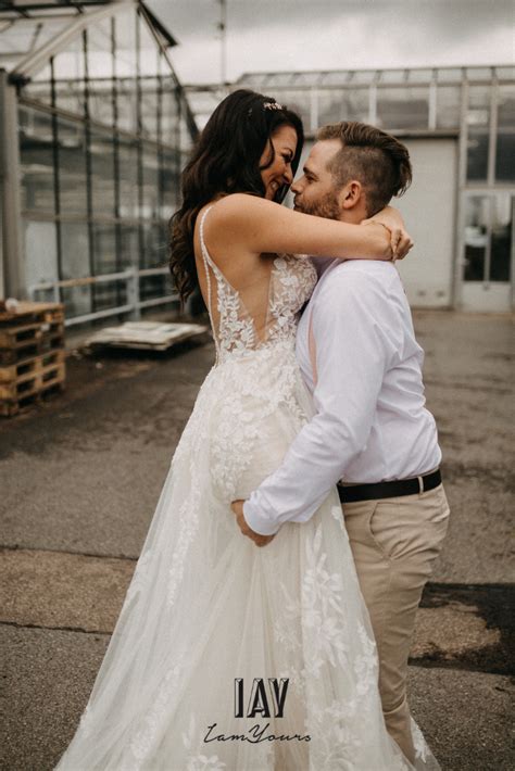 Ivory lace bridal gown wedding dress custom. Pc @tinaniederpruemphotography Dress @martinalianabridal ...