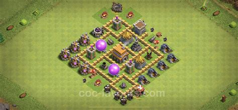 Farming Base Th5 With Link Hybrid Anti 3 Stars Clash Of Clans