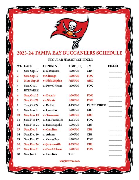 Tampa Bay Buccaneers Schedule 2024 Tickets Gale Pearla