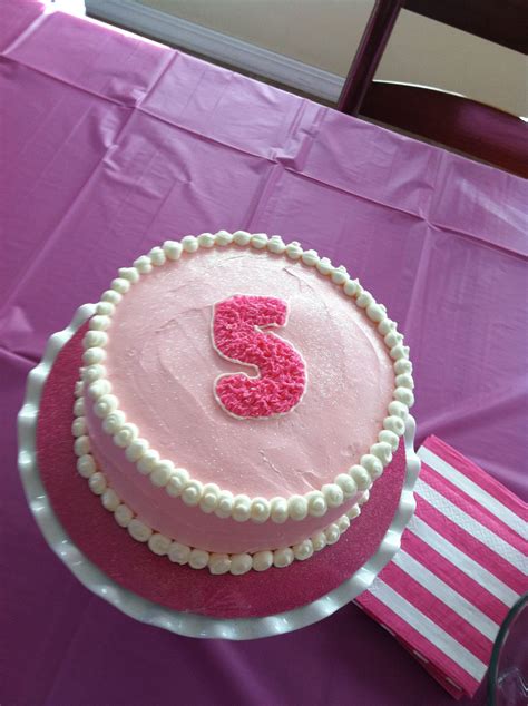 Simple Pink Cake For Little Girls Bday Strawberry Shortcake Party