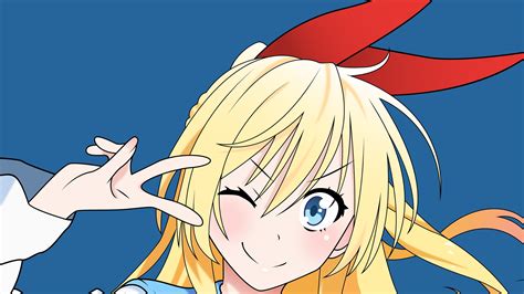 Blonde haired female anime character illustration digital. anime, Anime Girls, Blonde, Long Hair, Nisekoi, Kirisaki Chitoge, Blue Eyes, School Uniform ...