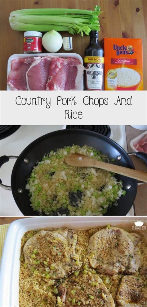 Set the chops on a roasting pan with a rack, which allows fat to drain from the meat, and cover them with a tent of foil. Country Pork Chops And Rice - Recipe #seasonedricerecipes in 2020 | Pork chops and rice, Easy ...