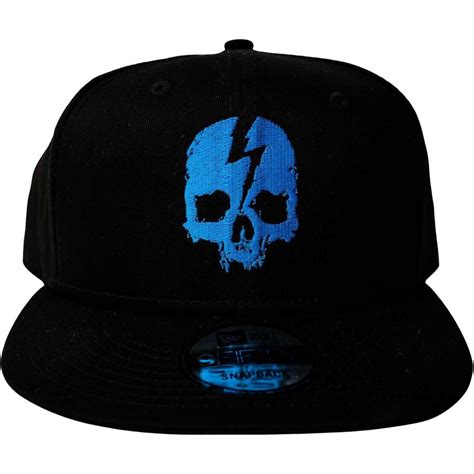 Bright Blue Skull Logo Hat Born Scum Born Scum