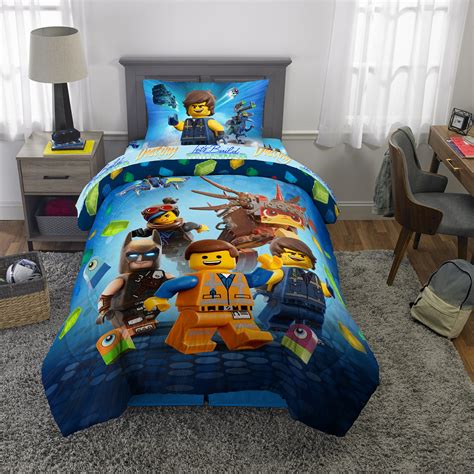 The Lego Movie Bed In A Bag Kids Bedding Bundle Set 4 Piece Twin