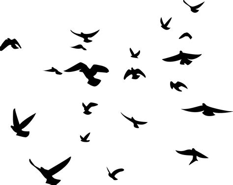 Bird Flock Silhouette Clipart Best