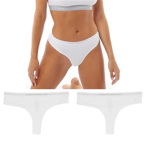 Buy French Connection Womens Three Pack Thongs Whitewhitewhite