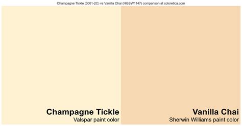 Valspar Champagne Tickle 3001 2c Vs Sherwin Williams Vanilla Chai