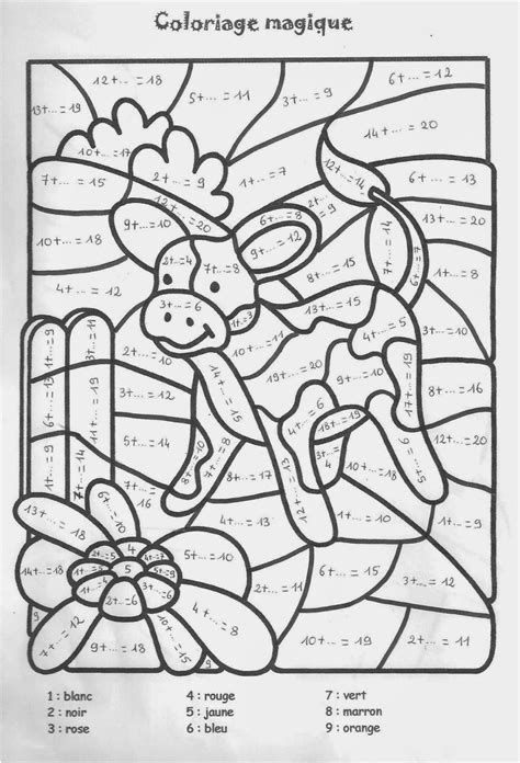 13 Magnifique Coloriage Magique Ce1 Stock  COLORIAGE