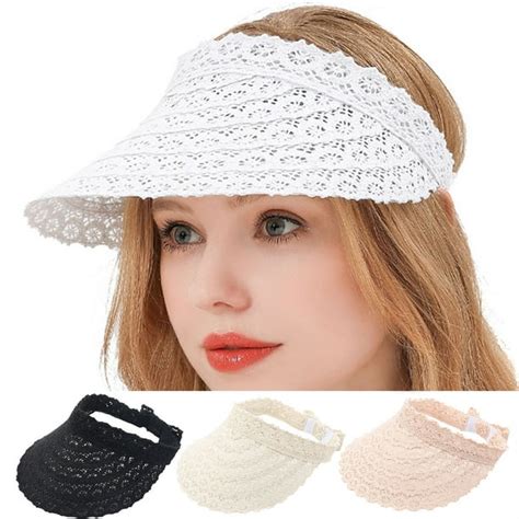Travelwant Straw Visor Hats For Women Foldable Wide Brim Roll Up Beach