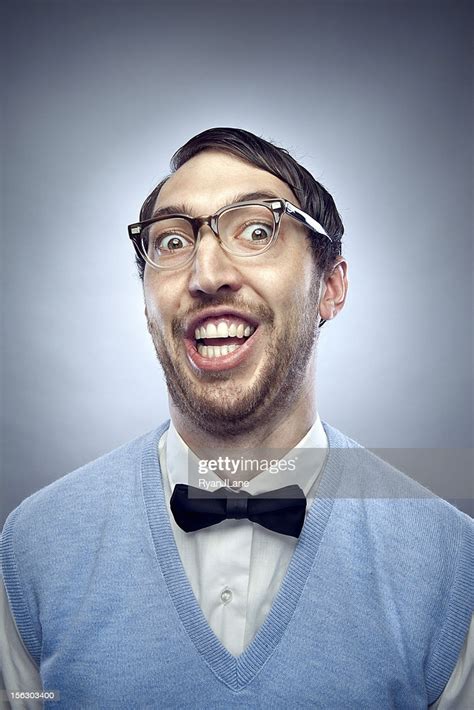 Nerd Student Making A Funny Smiling Face Stock Photo Getty Images