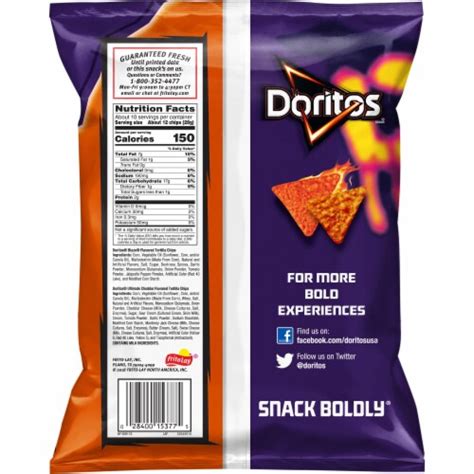 Doritos Collisions Blaze Ultimate Cheddar Tortilla Chips 975 Oz