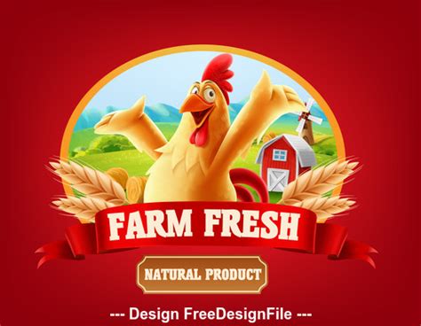 Farm Fresh Chicken Illustrations Vector Free Download