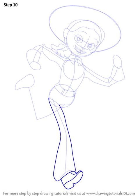 Step By Step How To Draw Jessie From Toy Story Drawingtutorials101