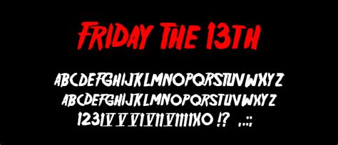 Friday The 13th Font Upfonts