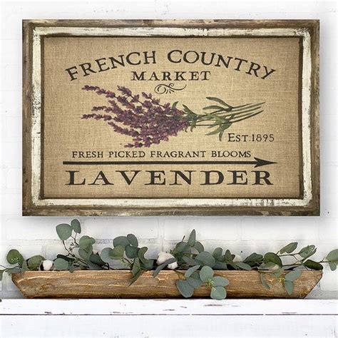 French Country Lavender Wall Art Antique Farmhouse