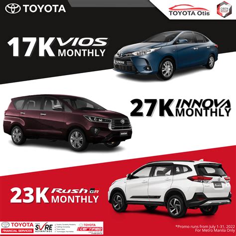 Exclusive Promos July 2022 Toyota Otis