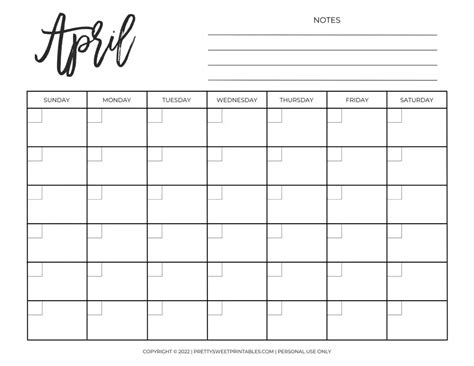 Editable Monthly Calendar Template Printable Calendar Digital Calendar