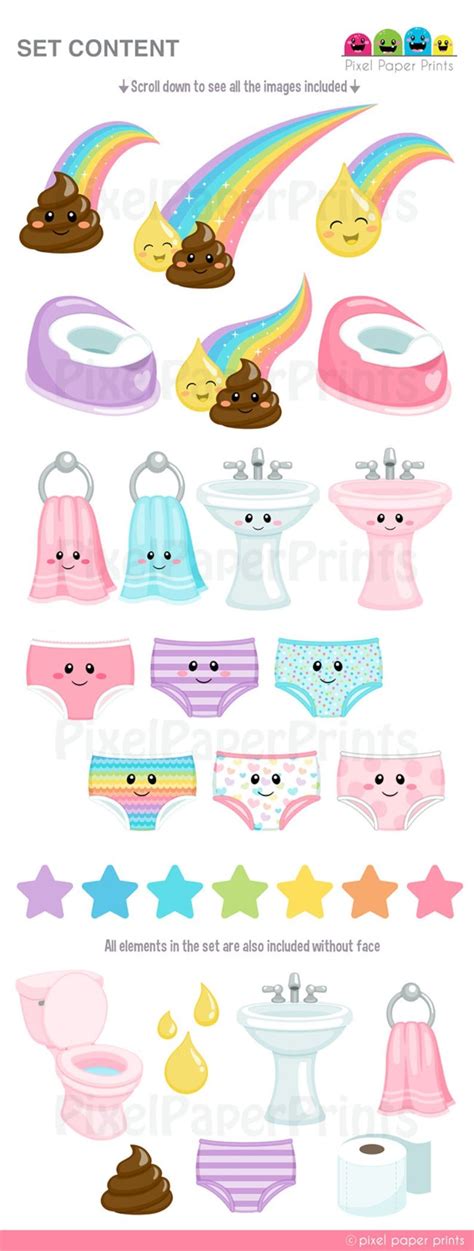 Potty Training Clipart Pink Clipart Potty Chart Etsy België Planner