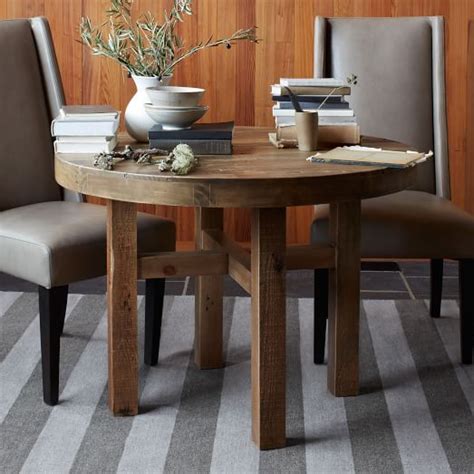 Emmerson Reclaimed Wood Round Dining Table West Elm Round Dining