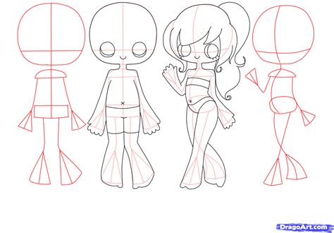 How To Draw Chibi Bodies Step 4 Introduction Of Artistic Chainimage