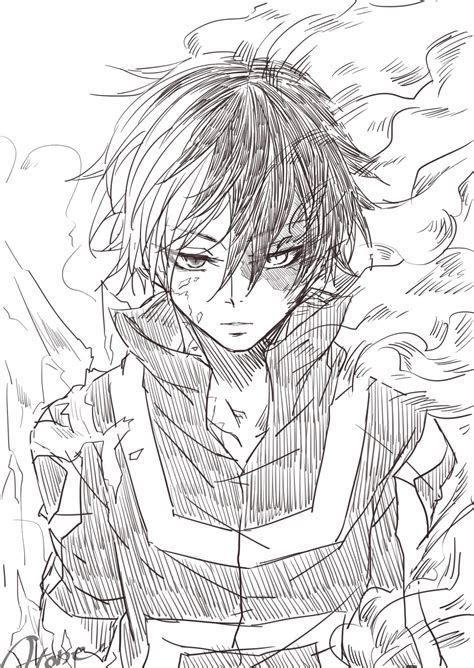 Same time draw a vertical line to divide the head into equal parts. Anime Drawings Mha - Anime Wallpaper